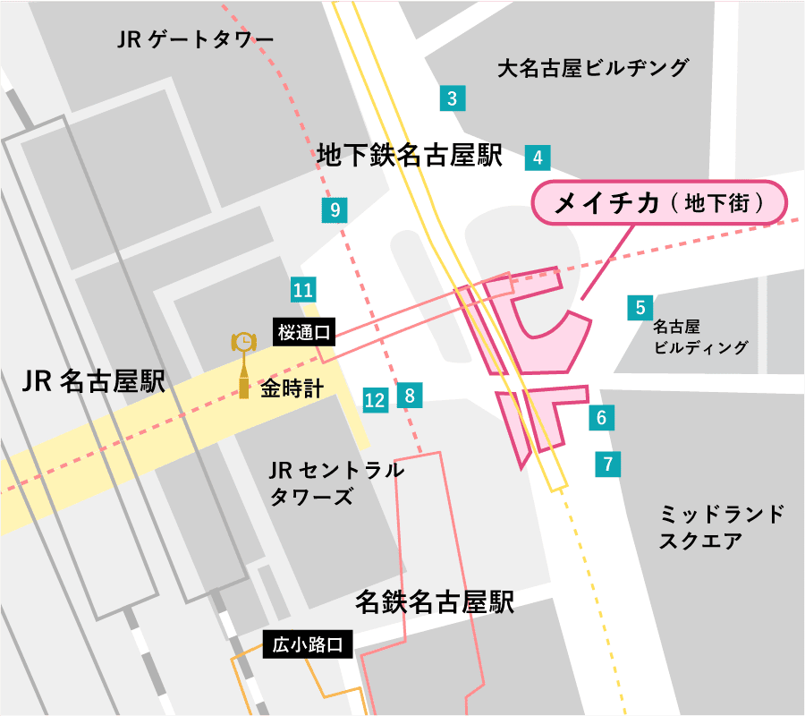 名古屋駅周辺マップ